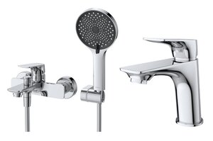 Изображение товара Комплект смесителей BelBagno MARINO-VASM/LVM-CRM, для ванны и душа, для раковины, хром