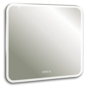 Изображение товара Зеркало Silver Mirrors Stiv ФР-00001699, 70 х 68 см, с LED-подсветка, сенсор, часы