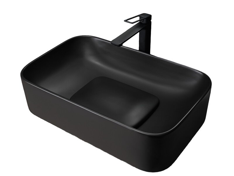 Изображение товара Раковина Gid Geometrico Bm9598 53365, 61 см, фаянс, черная матовая