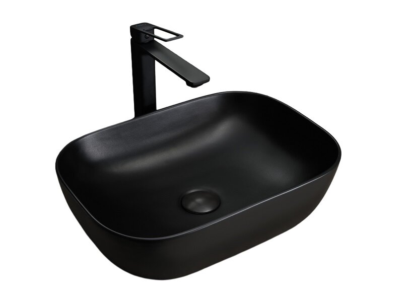 Изображение товара Раковина Gid Geometrico Bm1333 53367, 46 см, фаянс, черная матовая