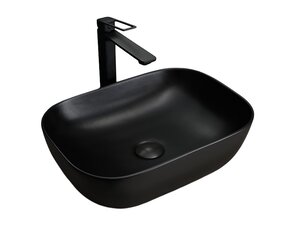 Изображение товара Раковина Gid Geometrico Bm1333 53367, 46 см, фаянс, черная матовая