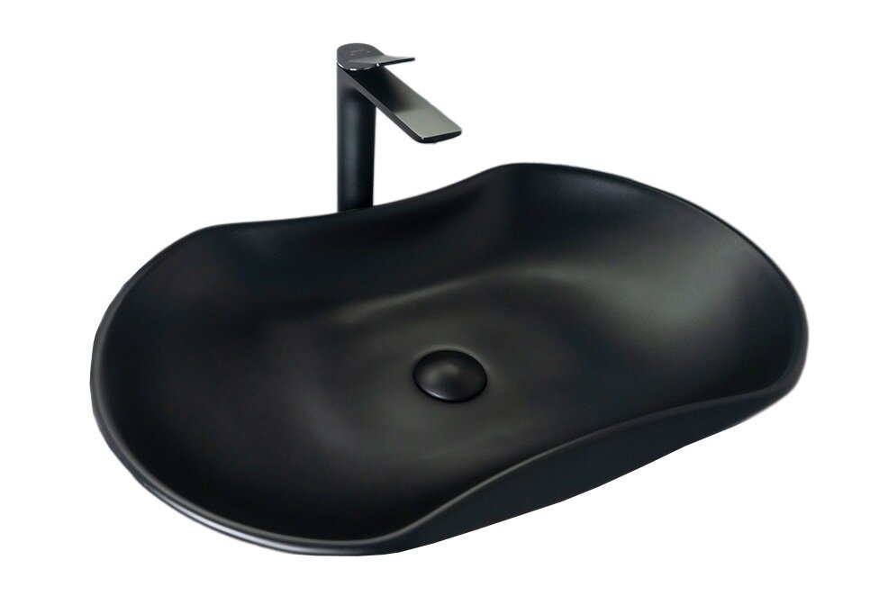 Изображение товара Раковина Gid Lago Bm9175 53333 66 см черная матовая для ванной комнаты Изображение товара Раковина Gid Lago Bm9175 53333 66 см черная матовая для ванной комнаты