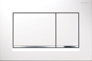 Изображение товара Клавиша Geberit Omega Type 30 115.080.KJ.1, белая, глянцевый хром
