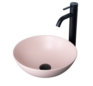 Изображение товара Раковина Gid Esfera 9081pkm 53403, 36 см, фаянс, розовая матовая