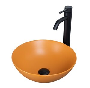 Изображение товара Раковина Gid Esfera 9081orm 53405 36 см оранжевая матовая фаянс накладная