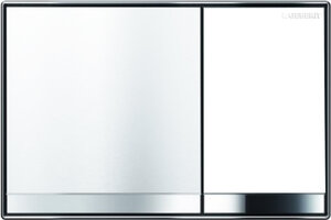 Изображение товара Клавиша смыва Geberit Omega 60, 115.081.SI.1, механическая, белое стекло