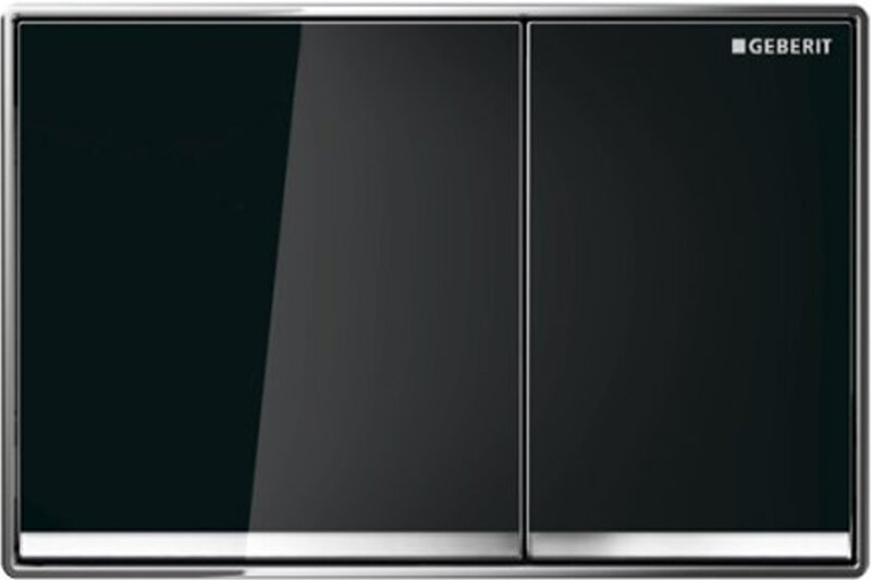 Изображение товара Клавиша Geberit Omega Type 60 115.081.SJ.1 черное стекло с пневматическим и механическим управление
