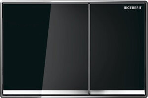 Изображение товара Клавиша смыва Geberit Omega 60, 115.081.SJ.1, механическая, черное стекло