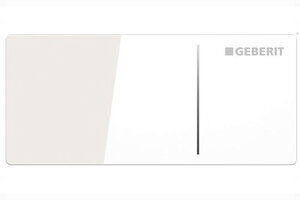 Изображение товара Клавиша Geberit Omega Type 70 для унитаза, стекло/алюминий, белая