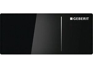 Изображение товара Клавиша Geberit Omega Type 70 115.083.SJ.1 для унитаза, двойной смыв, стекло/алюминий, цвет черный