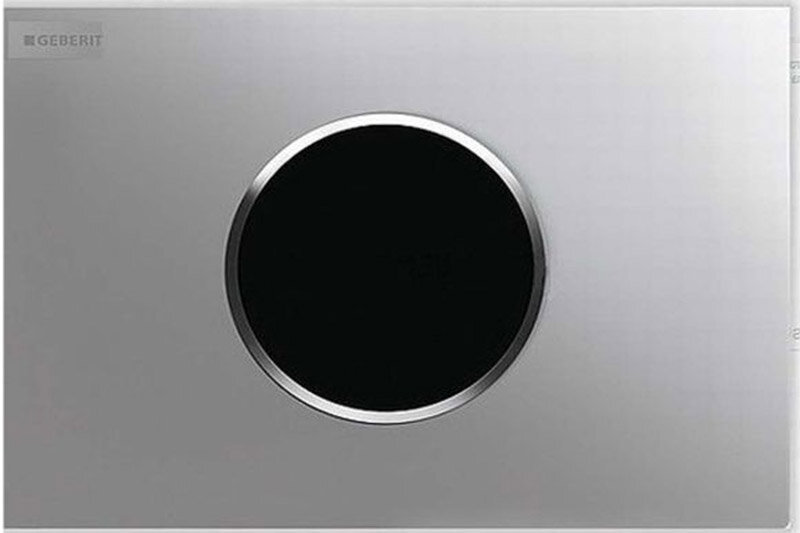 Изображение товара Клавиша смыва Geberit Sigma 115.907.KL.1 Type 10, для унитаза, бесконтактная, сенсорная, 230В, двойной смыв, пластик, белый/матовый хром