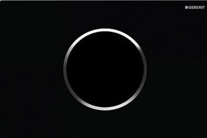 Изображение товара Клавиша смыва Geberit Sigma 115.907.KM.1 Type 10, бесконтактная, сенсорная, для унитаза, 230В, двойной смыв, пластик, черный/глянцевый хром