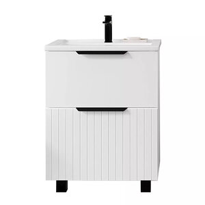 Изображение товара Тумба под раковину Viant Сицилия VSIC60MDBEL-T2Y, 60 см, напольная, с ящиками, цвет белый