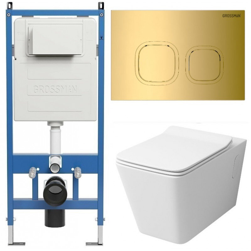 Изображение товара Подвесной унитаз Grossman Cosmo 97.4414S.02.300 безободковый с микролифтом