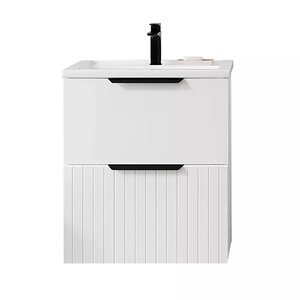 Изображение товара Тумба под раковину Viant Сицилия VSIC50MDBEL-T2YP 50 см подвесная белая