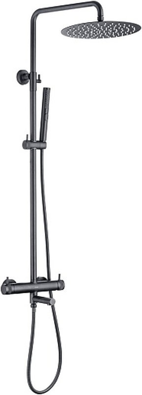 Изображение товара Душевая система Allen Brau Priority 5.31A10-MG с изливом и ручным душем, графит матовый