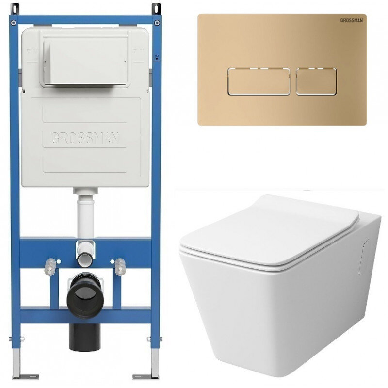 Изображение товара Подвесной унитаз Grossman Pragma 97.4414S.03.310 безободковый белый с микролифтом