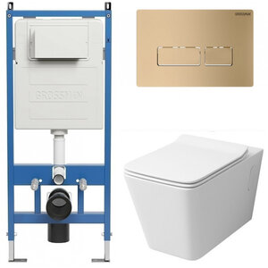 Изображение товара Подвесной унитаз Grossman Pragma 97.4414S.03.310 безободковый белый с микролифтом