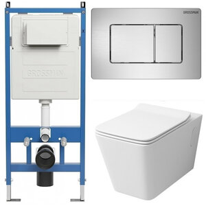 Изображение товара Комплект Grossman Classic 97.4414S.04.12M, инсталляция 900.K31.01.000 с безободковым унитазом GR-4414S белый, сиденье микролифт, клавиша смыва хром сатин 700.K31.04.12M.12M Изображение товара Комплект Grossman Classic 97.4414S.04.12M, инсталляция 900.K31.01.000 с безободковым унитазом GR-4414S белый, сиденье микролифт, клавиша смыва хром сатин 700.K31.04.12M.12M