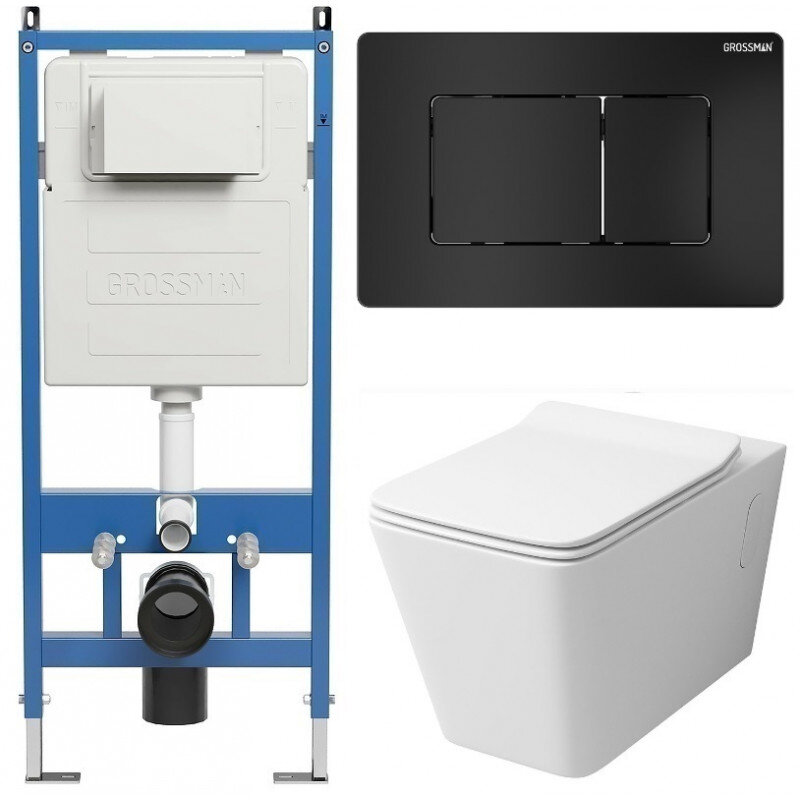 Изображение товара Комплект Grossman Classic 97.4414S.04.21M с безободковым унитазом