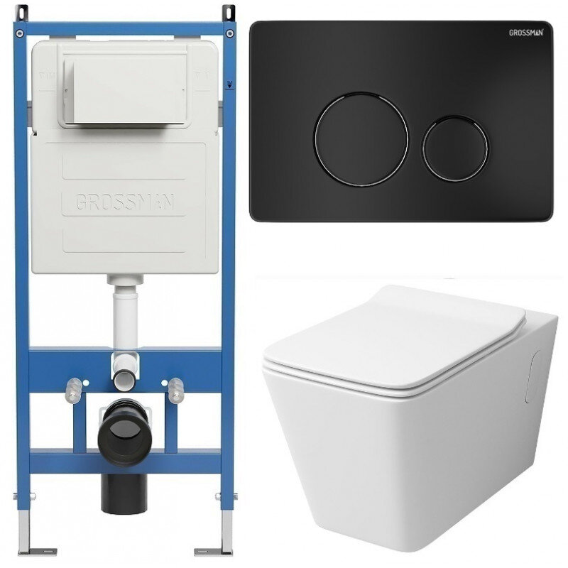 Изображение товара Комплект подвесного унитаза Grossman Style 97.4414S.05.21M безободковый с системой микролифт