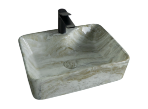 Изображение товара Глянцевая раковина Gid Geometrico Mnc605 48 см из фаянса Испания