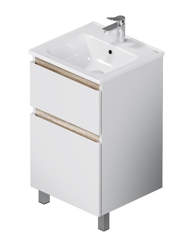 Изображение товара Тумба с раковиной AM.PM X-Joy 50 см белая напольная и подвесная Изображение товара Тумба с раковиной AM.PM X-Joy 50 см белая напольная и подвесная