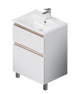 Изображение товара Тумба с раковиной AM.PM X-Joy 60 см белая напольная и угловая модель с фарфоровой раковиной