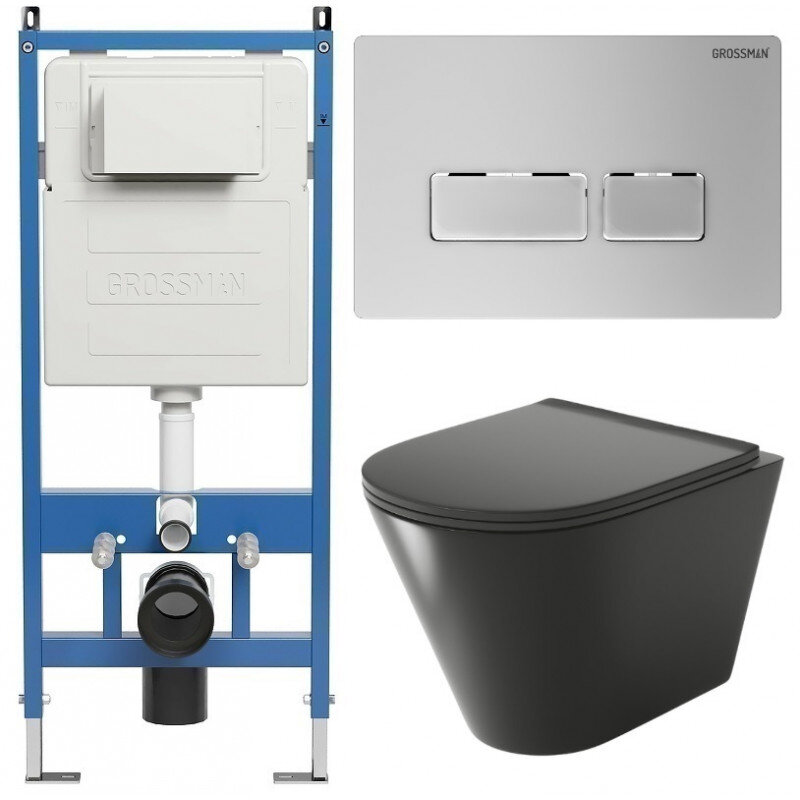 Изображение товара Комплект Grossman Pragma 97.4477BMS с унитазом и инсталляцией