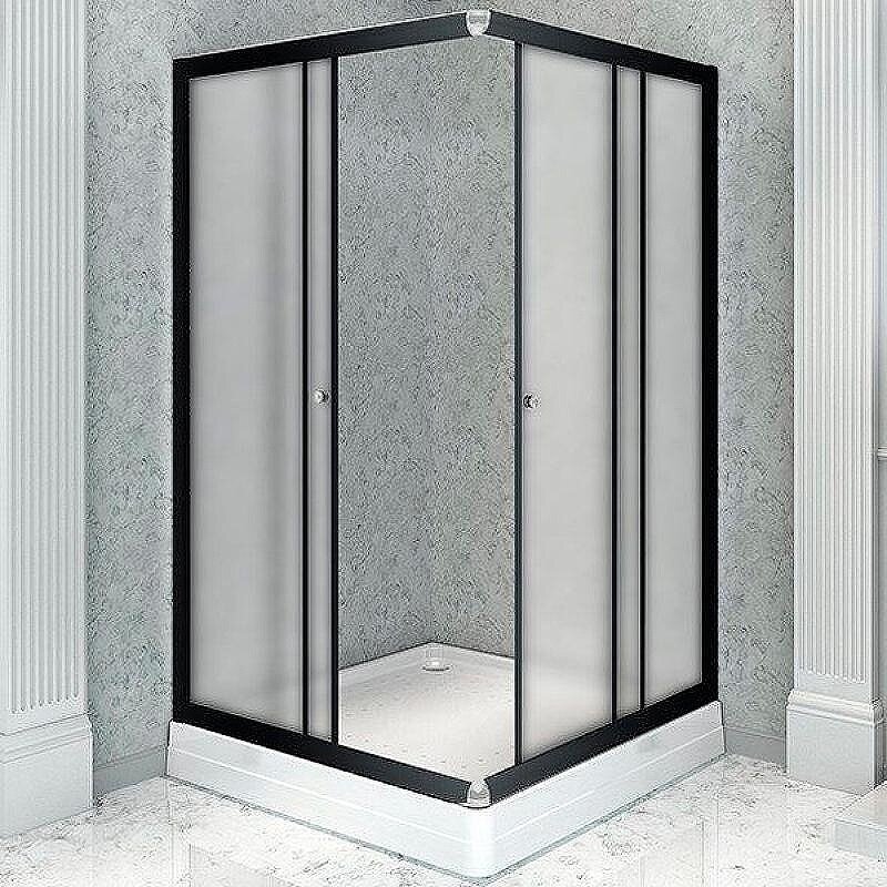 Изображение товара Душевой уголок Радомир Дрим 110x90 см, матовое стекло, черный профиль, левосторонний