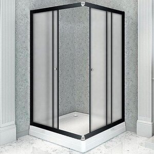 Изображение товара Душевой уголок Радомир Дрим 1-03-6-1-0-1221, 110 x 90 см, стекло матовое, профиль черный, левосторонний