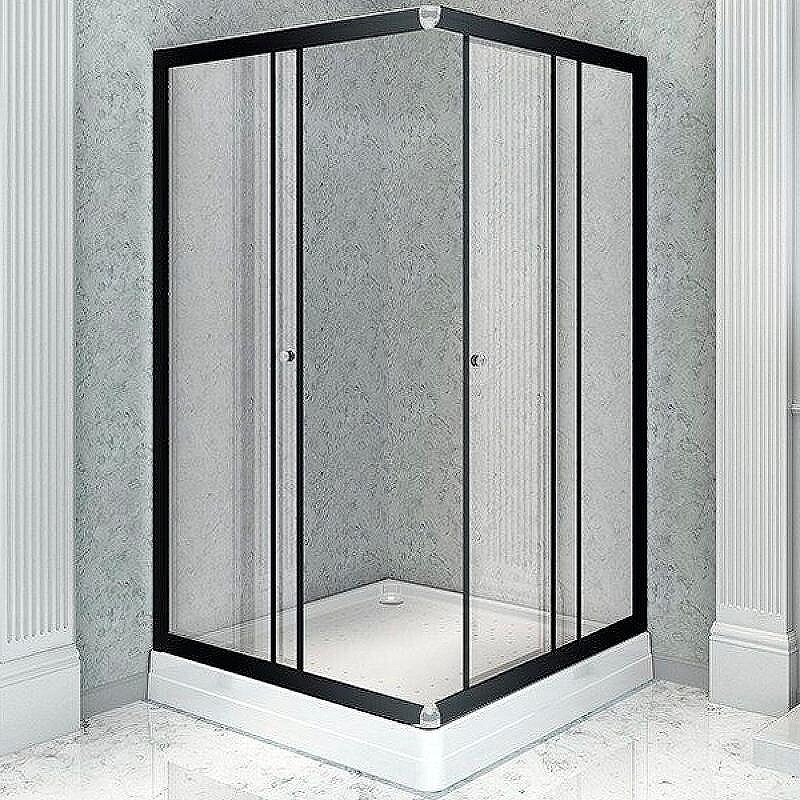 Изображение товара Душевой уголок Радомир Дрим 110x90 см левосторонний стекло прозрачное профиль черный