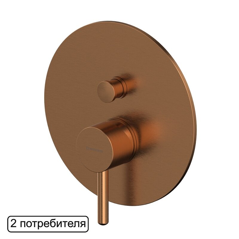 Изображение товара Смеситель Whitecross Y brushed copper Y1235CPB для душа, PVD покрытие, цвет медь брашированная Изображение товара Смеситель Whitecross Y brushed copper Y1235CPB для душа, PVD покрытие, цвет медь брашированная