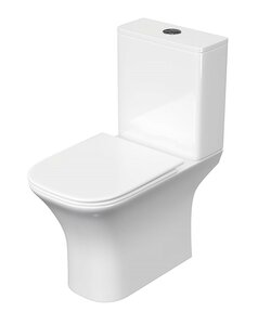 Изображение товара Напольный унитаз Aquatek Optima Square AQ4411-00, безободковый, сиденье микролифт, белый