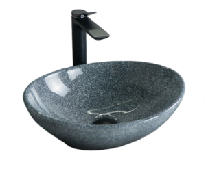 Изображение товара Раковина Gid Lago Mnc331 54430, 41 см, фаянс, с донным клапаном, под камень глянцевая