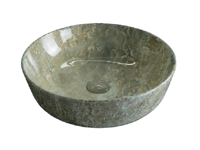 Изображение товара Раковина Gid Esfera Mnc498 54438, 41 см, фаянс, с донным клапаном, под камень глянцевая