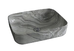 Изображение товара Раковина Gid Geometrico Mnc597 54458 50 см из фаянса с донным клапаном и без отверстия под смесител