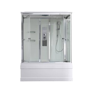 Изображение товара Душевой бокс AvaCan V5017 78259, 170 x 85 см, с крышей, поддон высокий, стекло прозрачное, профиль хром