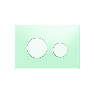 Изображение товара Клавиша смыва TECE Loop 9240651, механическая,рамка зеленое стекло, клавиши белые