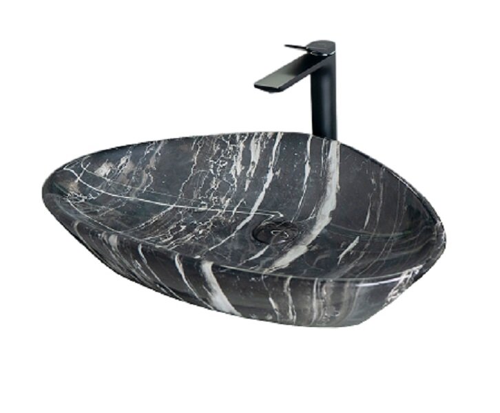 Изображение товара Раковина Gid Creativo Mnc206 54427 59 см черная с донным клапаном и глянцевым финишем