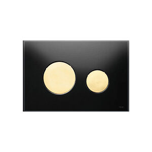 Изображение товара Клавиша смыва TECE Loop 9240658, механическая, черное стекло, клавиши золотые