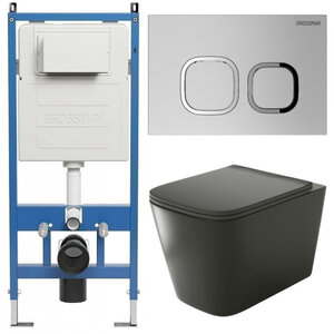 Изображение товара Комплект подвесной унитаз Grossman Cosmo 97.4441BMS с инсталляцией и микролифтом