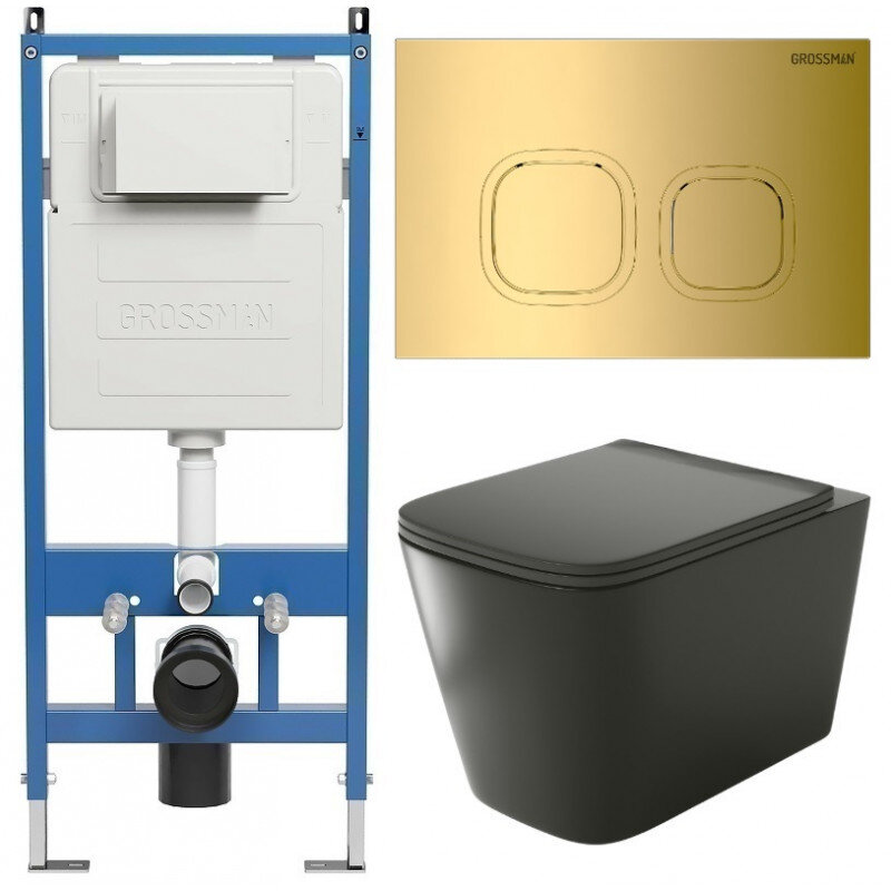 Изображение товара Комплект Grossman Cosmo 97.4441BMS с инсталляцией и безободковым унитазом