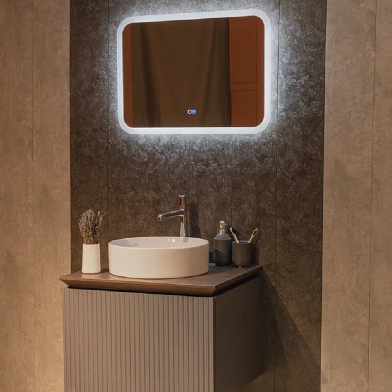 Изображение товара Зеркало Silver Mirrors Stiv - Lite LED-00002837, 70 х 50 см, с LED-подсветка, сенсор, подогрев