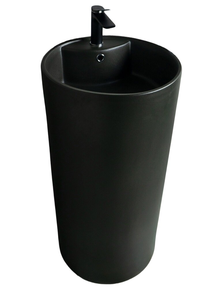 Изображение товара Раковина Gid Autonomo Nb135bg 45 см фаянс напольная черный графит Испания