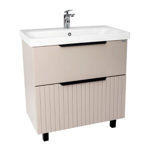 Изображение товара Тумба под раковину Viant Сицилия VSIC80MDCAP-T2Y, 80 см, напольная, с ящиками, цвет капучино