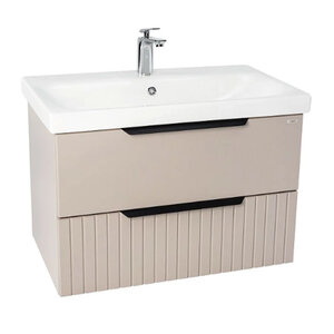 Изображение товара Тумба под раковину Viant Сицилия VSIC80MDCAP-T2YP, 80 см, подвесная, с ящиками, цвет капучино