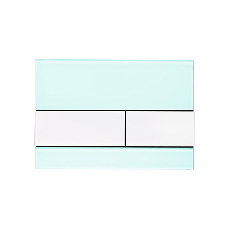 Изображение товара Клавиша смыва TECE Square 9240803 стекло зеленое белые клавиши