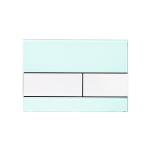 Изображение товара Клавиша смыва TECE Square 9240803, механическая, стекло зеленое, клавиши белые