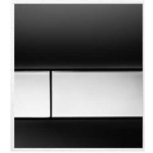 Изображение товара Клавиша смыва TECE Square Urinal 9242807, механическая, стекло черное, клавиша хром глянцевый